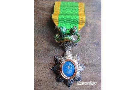 Médaille ordre du dragon d'annam chevalier argent - Médailles
