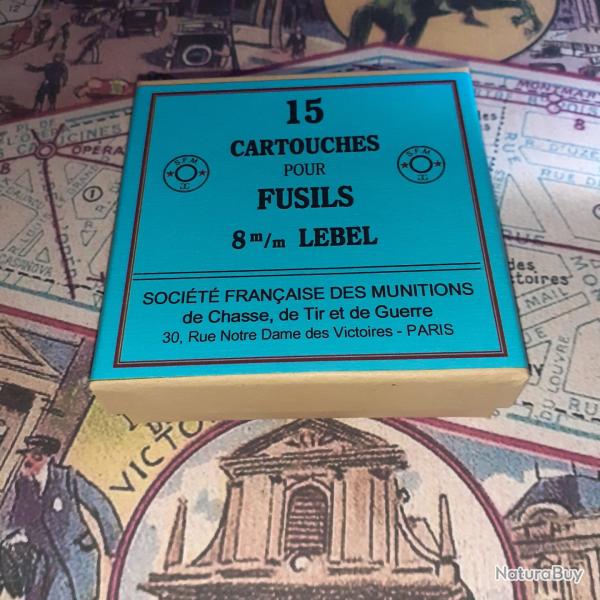 8 mm Lebel (Soci�t� Fran�aise des Munitions): Reproduction boite cartouches (vide) SFM 14639614