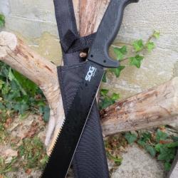 Couteau Bowie Machette SOGFARI Lame Drop Point Acier 3Cr13 Manche ABS Etui Nylon 001