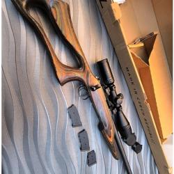 SUPERBE CZ 455 CG GREEN &Eacute;VO 22 LR AVEC LUNETTE HAWKE VANTAGE 3-9 X 40 AE IR.