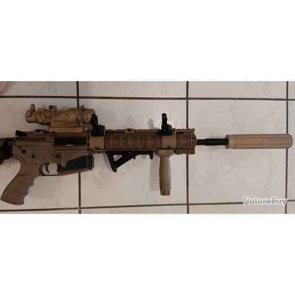 Fusil G&G M4 GR15 Raider XL AEG EBB Guay Guay - Tan