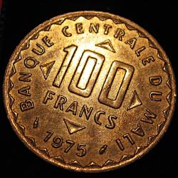 Mali, piece de 100 francs de 1975 ttb diametre 27,8mm