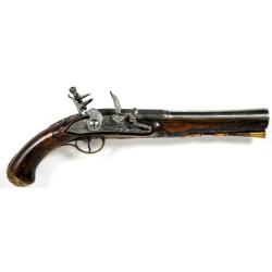 Grand pistolet &agrave; silex tromblonn&eacute; par J Drew &agrave; Mittau  Duch&eacute; de Courlande (Jelgava Lettonie)