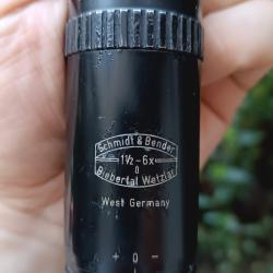 Lunette de battue Schmidt & Bender 1 1/2 - 6x45 &agrave; rail ZM Biebertal Wetzlar