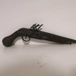 Reproduction d&eacute;corative pistolet &agrave; silex ancien � Norman Barne London � TBE