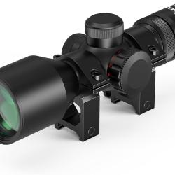 Lunette de vis&eacute;e compacte 3-9x40 R&eacute;ticule Lumineux Rouge/Vert Parallaxe Corrig&eacute;ex Rail 20 mm