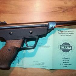 Pistolet Diana Mod.3 4.5mm avec mode d'emploi et facture