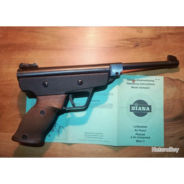 Pistolet Diana Mod.3 4.5mm avec mode d'emploi et facture