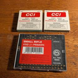 178 amorces Small rifle GECO + 190 amorces small rifle magnum CCI