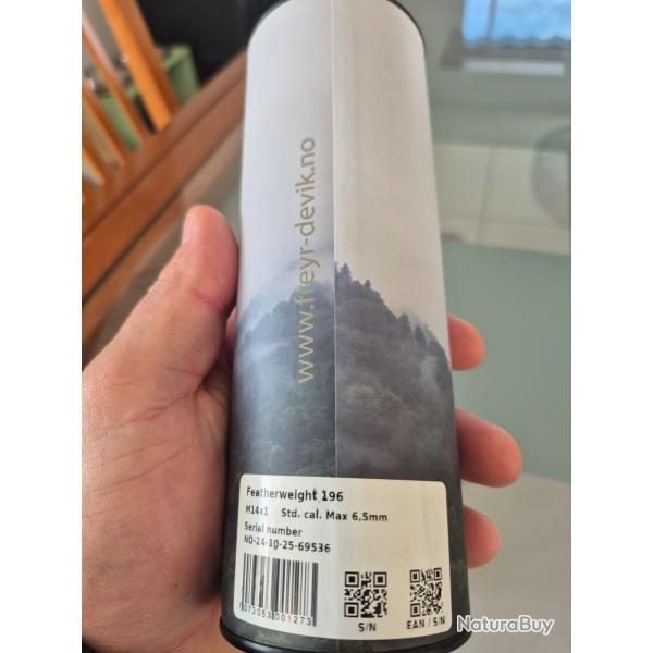 Mod�rateur de son freyr et devik longeur 196 calibre 6,5mm