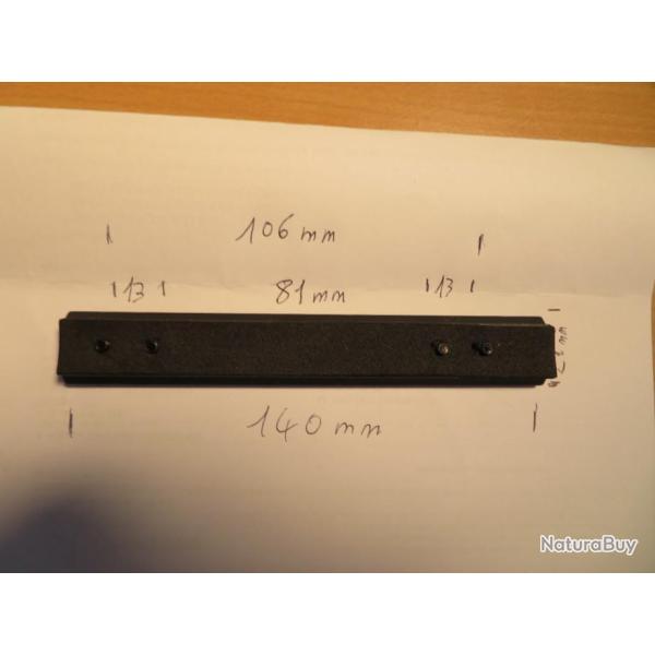 Rail picatinny 21 mm x 140