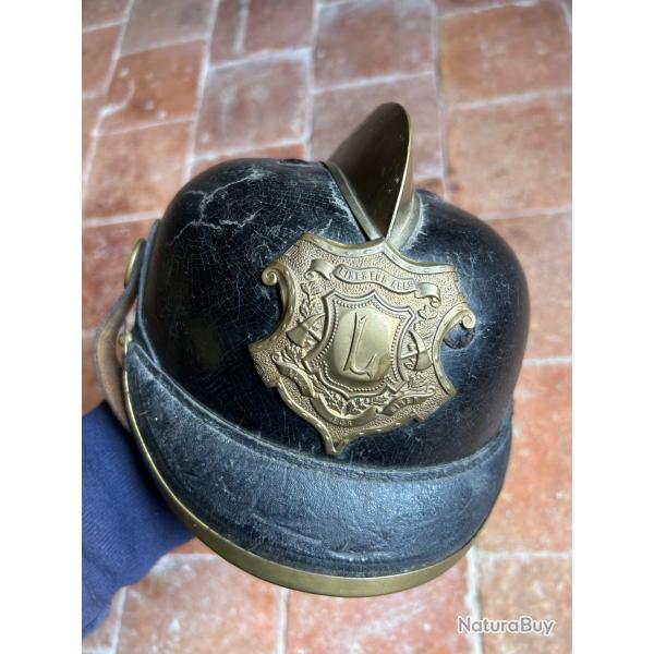 Casque allemand de pompier - Guerre de 1870 / WW1