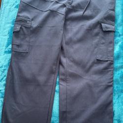 PANTALON MOLLETONN&Eacute; BLEU MARINE TAILLE 42 &Eacute;LASTIQUE, EN TR&Egrave;S BON &Eacute;TAT