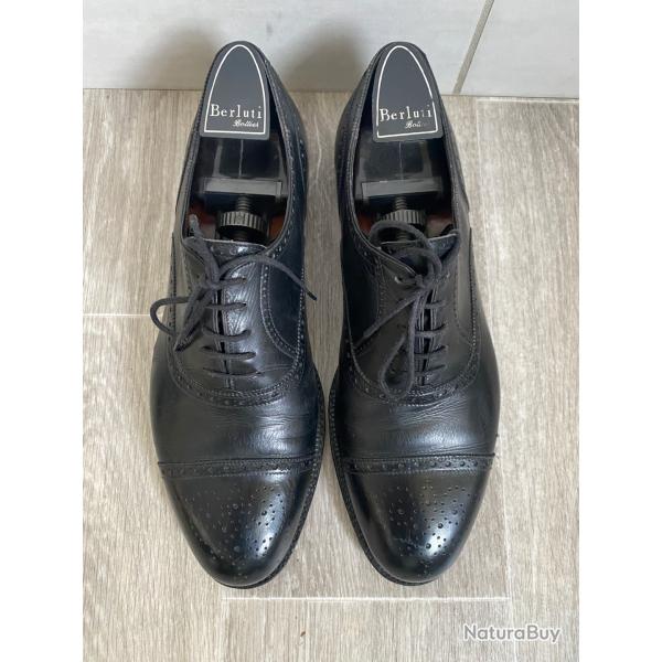Berluti Talbinio derby bout fleuri cuir noir taille 8,5 42,5�Tr�s bon �tat