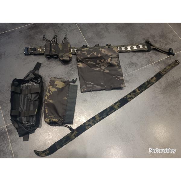 CEINTURON FERRO CONCEPT PLUS POCHETTES MULTICAM BLACK