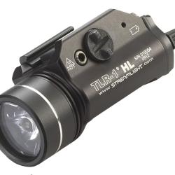 Lampe tactique: BK streamlight TLR-1 HL  pour G17 G19 P226 P229 SP2022, stroboscopique, aluminium