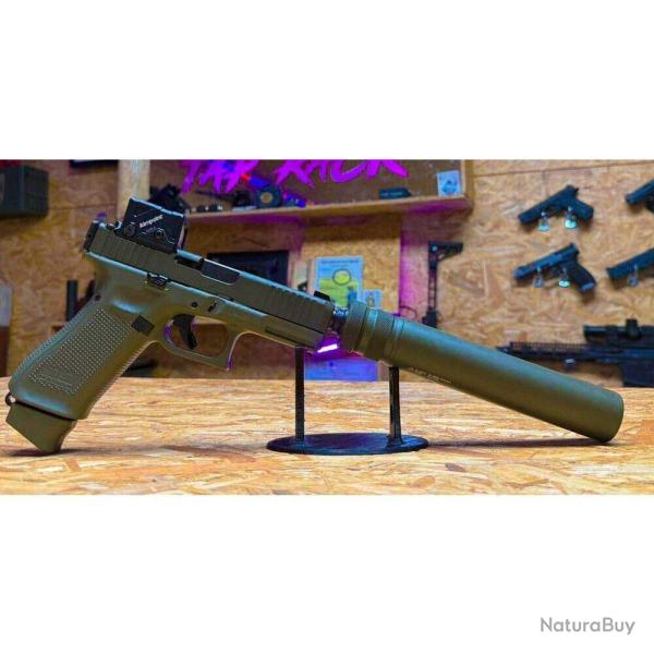 Pistolet Glock 45 Hunter Edition A-CUT Filete Combo Aimpoint COA + Moderateur B&T DO Green