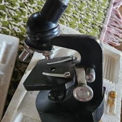 Microscope ancien HOBBY 100x-1200x - coffret scolaire vintage ann&eacute;es 70