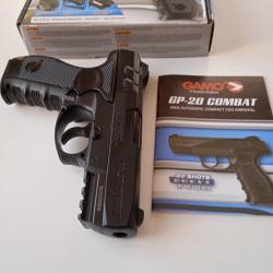 Pistolet GAMO GP-20 COMBAT compact  CO2 cal.4.5 mm BB's acier chargeur 20 coups 3.9Joules