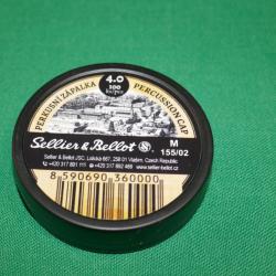 Amorces pour Revolver &agrave; poudre noire Sellier & Bellot 4.0 boite de 100