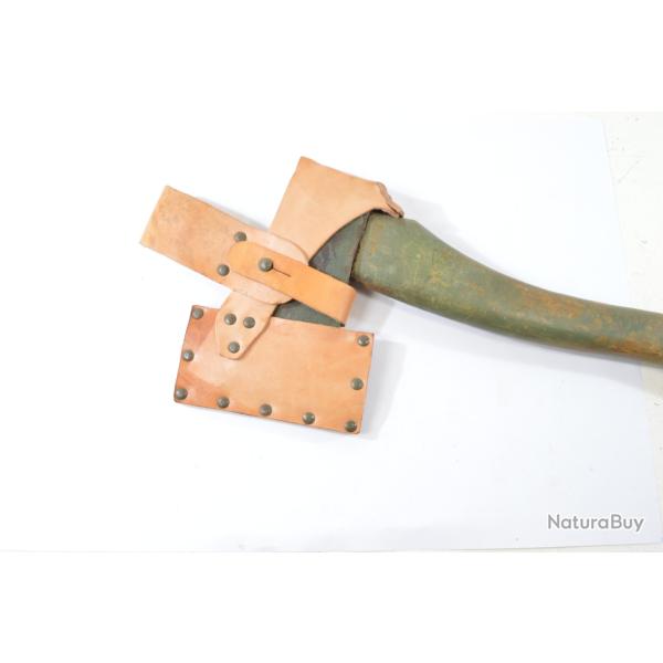 Etui en cuir pour hachette militaire Arm�e Tch�que, ann�es 1980. Surplus, camping randonn�e survie