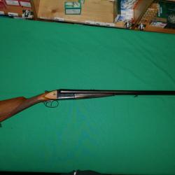 Fusil juxtapos&eacute; LEBEAU COURALLY 16/65 avec choke ray&eacute; sp&eacute;cial Balle avec hausse &agrave; feuillets