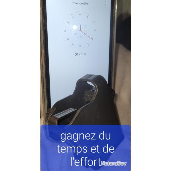 Chargette, speed loader pour chargeurs d'armes de poing universel double pile 9x19/40sw/45acp