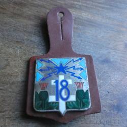insigne &eacute;mail 18&deg; r&eacute;giment de transmissions  /  drago paris