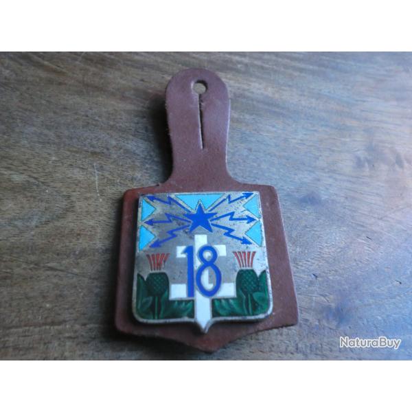 insigne �mail 18� r�giment de transmissions  /  drago paris