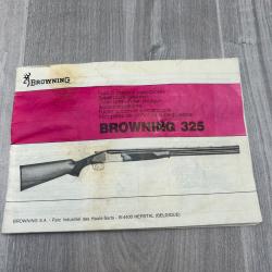 Notice et banc &eacute;preuve ancien Browning 325