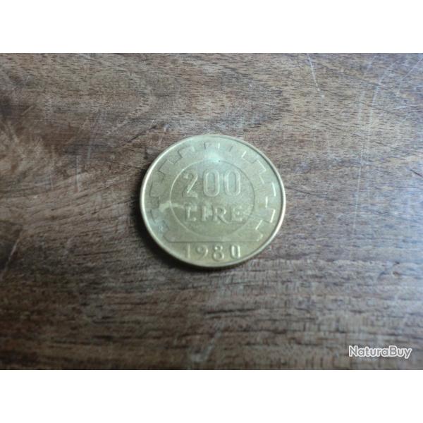 monnaie r�publique italie 200 lire  1980