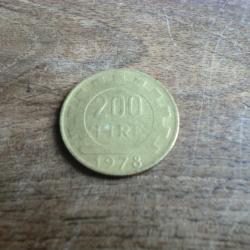 monnaie r&eacute;publique italie 200 lire  1978