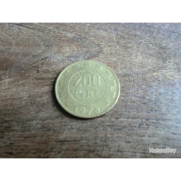 monnaie r�publique italie 200 lire  1978