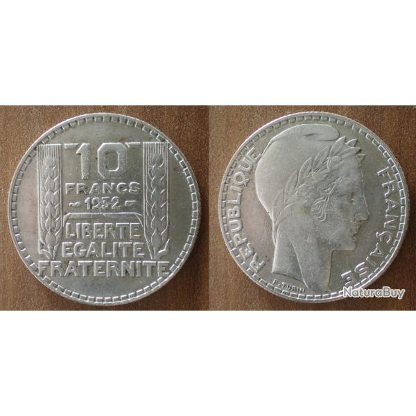 France 10 Francs 1932 Turin Argent Piece Franc