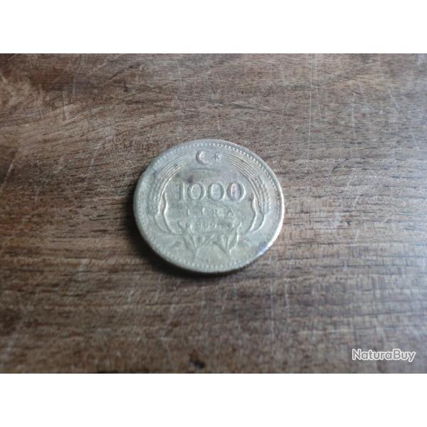 monnaie turquie 1000 lira  1991