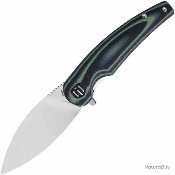 Couteau Shieldon Jalapenos Lame Acier 154CM Mirror Polish Manche Forest Green G10 Linerlock SHIRD02A