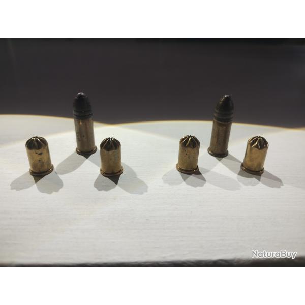 Lot de 4 cartouches 320 bulldog a blanc + 2 a ogive.