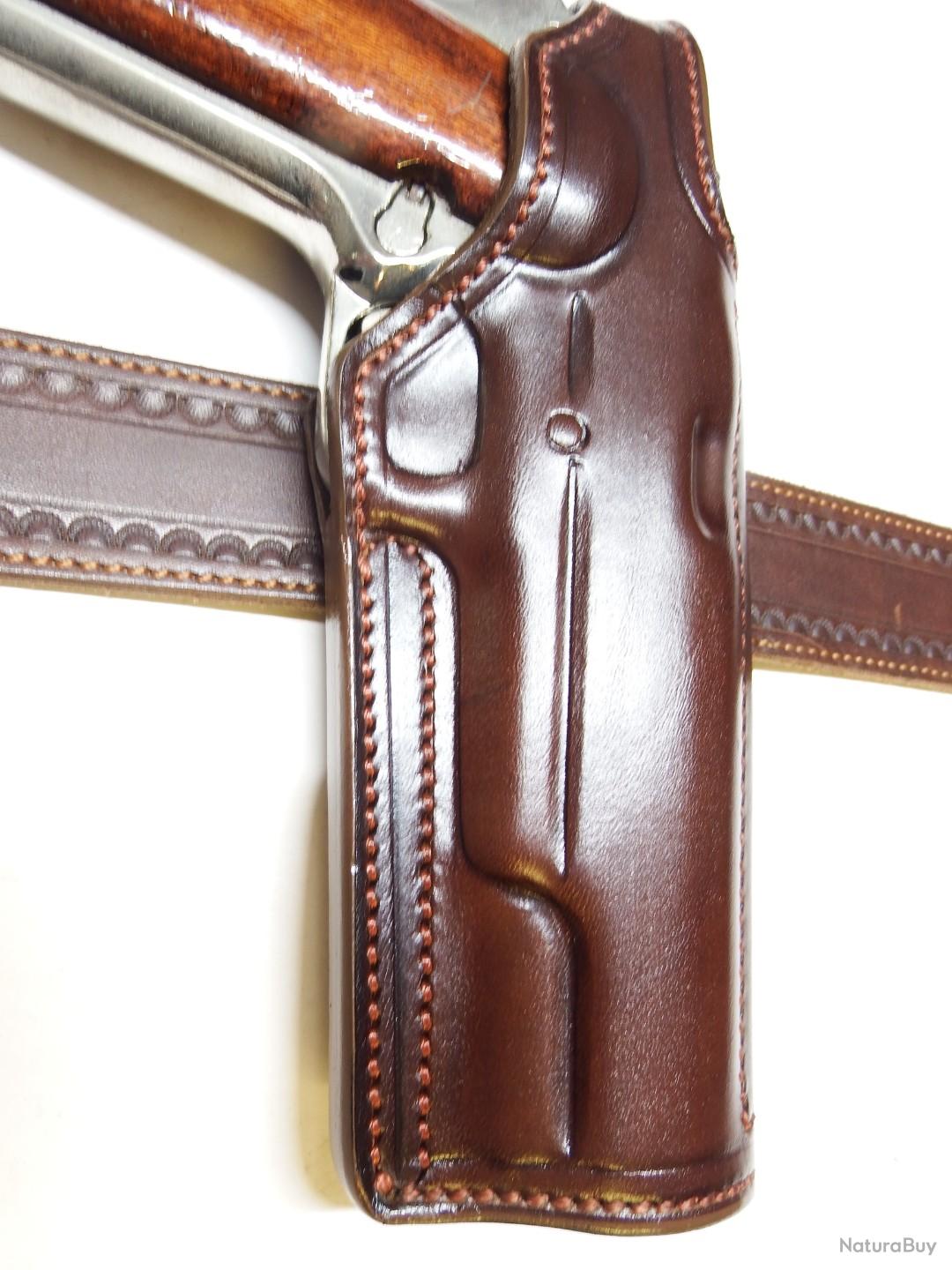 Étui OWB En Cuir Véritable Pour Browning 1911 Et Hi Power – Port Ceinture, Droitier – Neuf