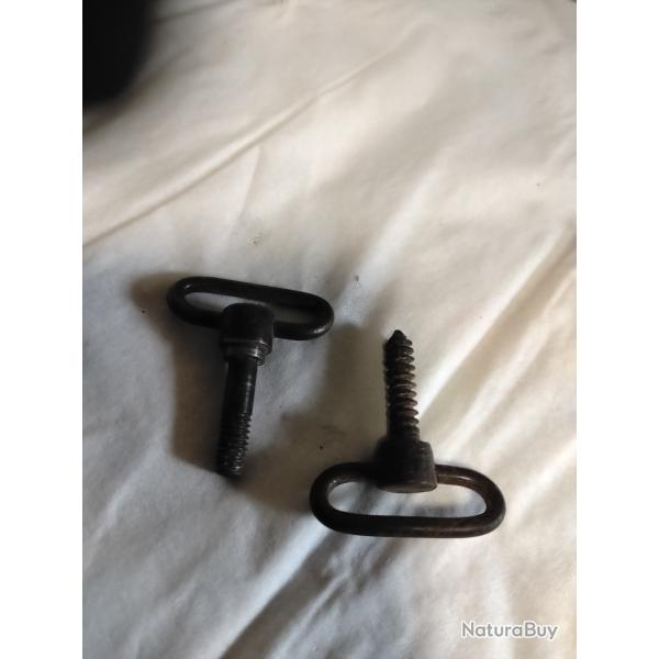 paire de boucles pour bretelle de carabine ou fusil TBE