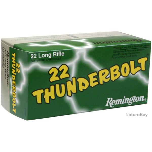 Balles Remington Calibre 22Lr Thunderbolt High Velocity 40Gr Rn Boite De 500
