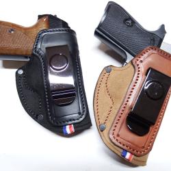 ETUI INSIDE "Le TOWNSEND" en peau souple &agrave; clip pour PPK et autres (Entreprise artisanale fran&ccedil;aise)