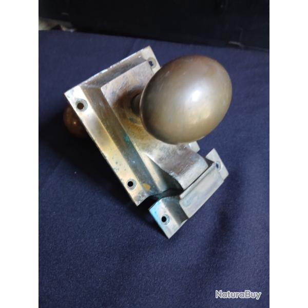 RARE  ensemble de poign�e de porte en bronze  1920 - 1930