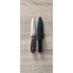 Couteau Crivit Allround - Full Tang - Manche en Bois de Pakka (Bouleau)