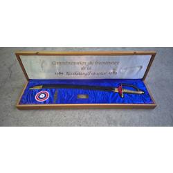 SABRE REGLEMENTAIRE DES GRENADIERS D'INFANTERIE DU MODELE 1767 COMMEMORATION DU BICENTENAIRE 1989