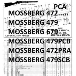 2 feuilles &eacute;clat&eacute; + pieces MOSSBERG 472 MOSSBERG 479 (envoi par mail) - VENDU PAR JEPERCUTE (m2729)