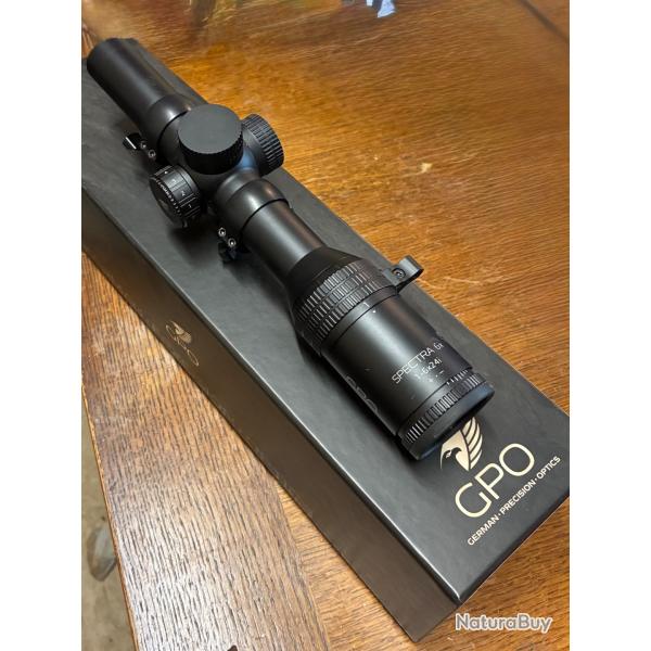 Lunette GPO spectra 6 1-6x24i sur montage blaser