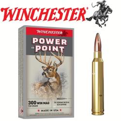 LOT DE 60 BALLES WINCHESTER  CAL 300 WIN MAG 11.6G  180GR POWER POINT