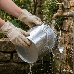 Abreuvoir seau galvanis&eacute; 7,5 L pour poules et volailles
