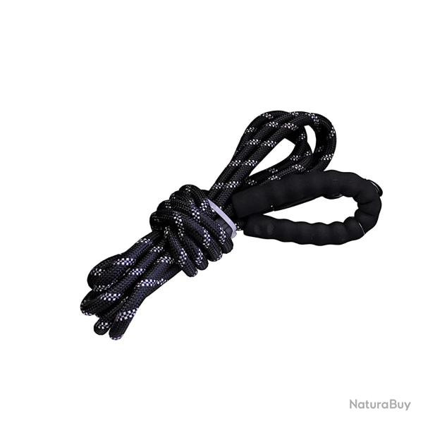Longe r�fl�chissante en nylon - 5 m�tres avec mousqueton et poign�e