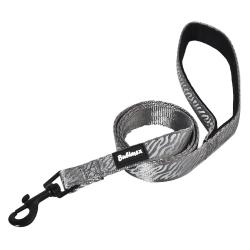 Laisse pour chien avec poign&eacute;e r&eacute;fl&eacute;chissante - Gris 100 cm